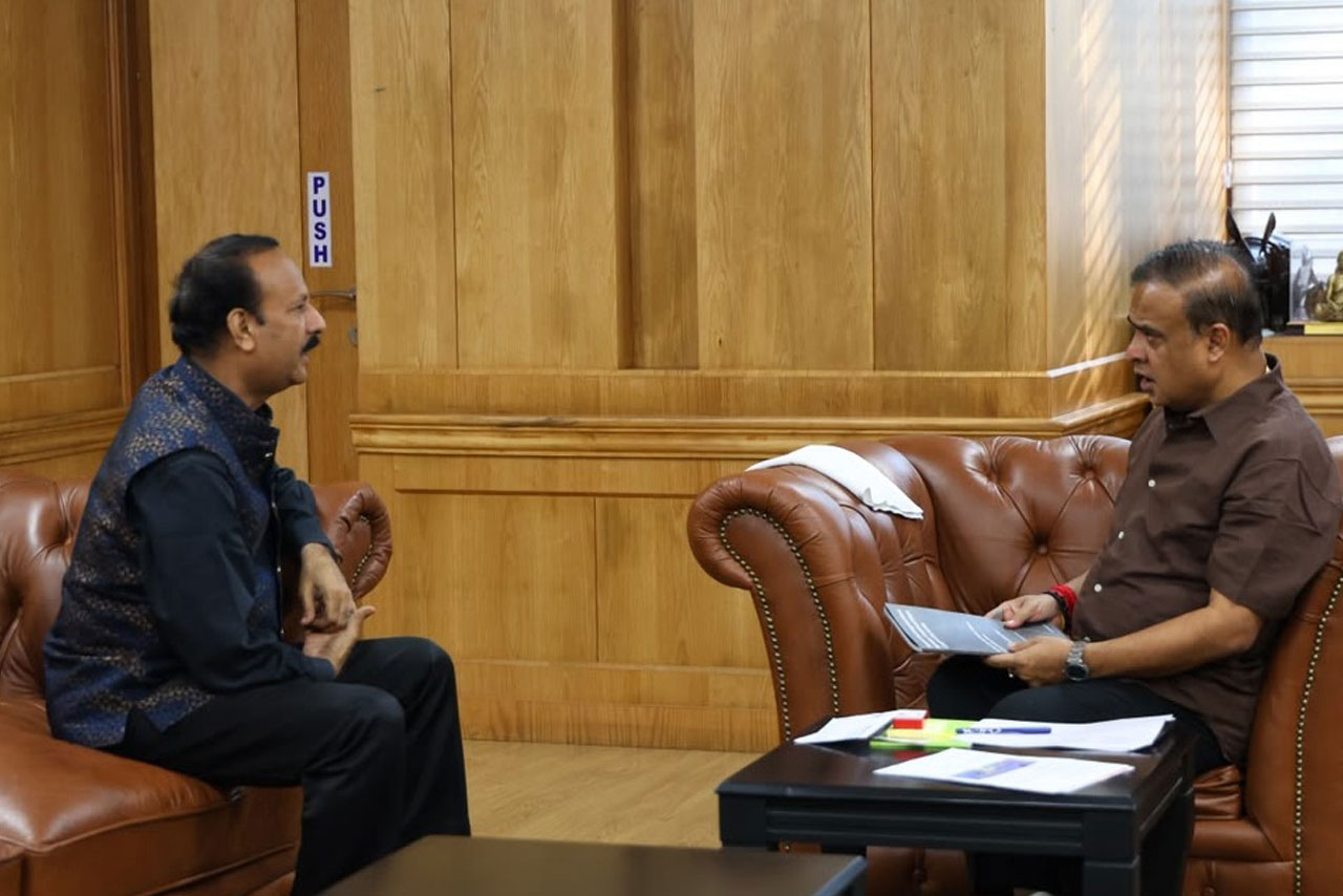 Ganesan Natarajan in discussion with the Hon. Chief Minister of Assam, Dr. Himanta Biswa Sarma